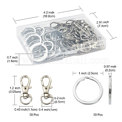 30Pcs Iron Split Key Rings&nbsp;IFIN-FS0001-21