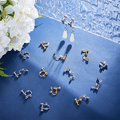 20Pcs 2 Colors 316 Surgical Stainless Steel Clip-on Earring Findings&nbsp;STAS-UN0063-72