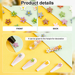 180Pcs 9 Colors Flower Opaque Resin Cabochons&nbsp;FIND-PH0008-95