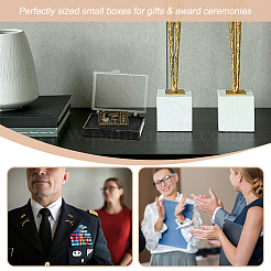 Plastic Badge Storage Gift Box&nbsp;CON-WH0099-05