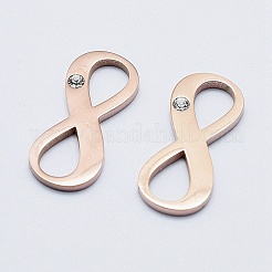 Eco-Friendly 316 Surgical Stainless Steel Pave Cubic Zirconia Links connectors&nbsp;RB-I078-63-B-NR