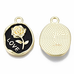Rack Plating Alloy Enamel Pendants&nbsp;PALLOY-N172-063