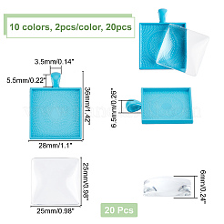 DIY Rectangle Pendant Making Kits&nbsp;FIND-CA0004-69