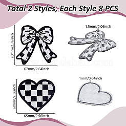 16Pcs 2 Styles Computerized Embroidery Cloth Self Adhesive Patches&nbsp;PATC-GA0001-73