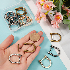 16pcs 4 Colors Alloy D-Ring Anchor Shackle Clasps&nbsp;FIND-GF0006-71