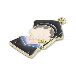Graduation Theme Alloy Enamel Pendants&nbsp;ENAM-G226-01B
