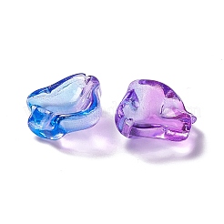 Transparent Spray Painted Glass Pendants&nbsp;GLAA-E038-01