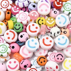 5 Styles Opaque & Transparent Craft Acrylic Beads&nbsp;MACR-YW0003-48A