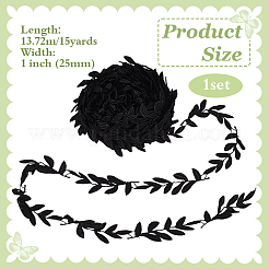 15 Yards Polyester Leaf Lace Trim&nbsp;DIY-FG0006-73