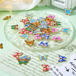 48Pcs 8 Colors Light Gold Tone Alloy Enamel Pendants&nbsp;ENAM-TA0001-89