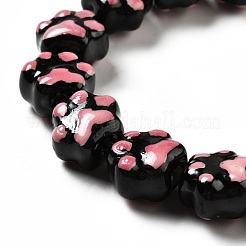 Handmade Printed Porcelain Beads&nbsp;PORC-F005-02B