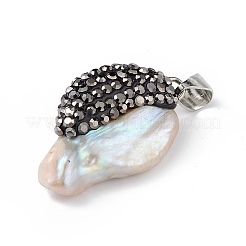 Natural Baroque Keshi Pearl Pendants&nbsp;ZIRC-K089-17B