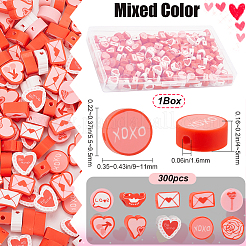 Valentine's Day Theme 300Pcs Handmade Polymer Clay Beads&nbsp;CLAY-SP0001-01C