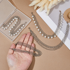 4Pcs 2 Styles Iron Multi-layer Boot Strap Chains&nbsp;AJEW-FH0007-28