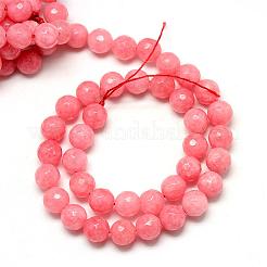 Natural White Jade Bead Strands&nbsp;G-R346-8mm-16