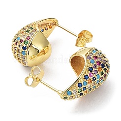 Cubic Zirconia Teardrop Stud Earrings&nbsp;EJEW-H137-01G-06