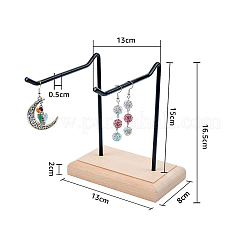 1-Tier 2-Row Wood Jewelry Display Stands&nbsp;EDIS-WH0016-009B