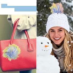 10Pcs 2 Colors Faux Fox Fur Soft Pompom Ball&nbsp;FIND-YW0011-93