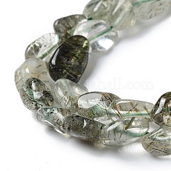 Natural Green Rutilated Quartz Beads Strands&nbsp;G-I351-A09