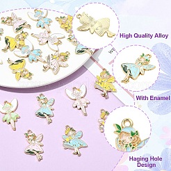 18Pcs 9 Styles Rack Plating Alloy Enamel Pendants&nbsp;FIND-YW0006-72A