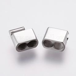 Tarnish Resistant 304 Stainless Steel Magnetic Clasps with Glue-in Ends&nbsp;STAS-F122-23P