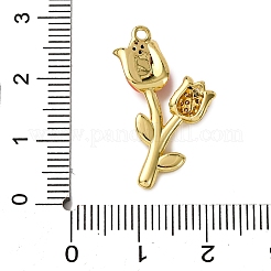 Brass Micro Pave Cubic Zirconia Pendants&nbsp;KK-C119-18B-01