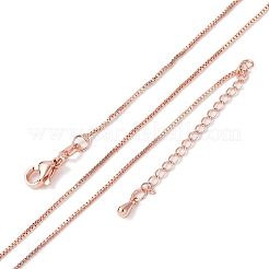 Brass Box Chain Necklaces for Women&nbsp;NJEW-D302-42RG