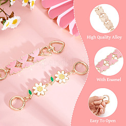 2Pcs 2 Style Alloy Enamel Chain Extenders&nbsp;FIND-TA0005-19