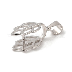 Rhodium Plated Rack Plating 925 Sterling Silver Ice Pick Pinch Bails&nbsp;X-STER-NH0001-19P
