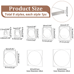 Transparent Acrylic Sewing Measuring Tool Set&nbsp;AJEW-WH0554-09A