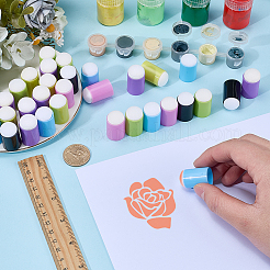 60Pcs 6 Colors Plastic Finger Sponge Daubers for Painting&nbsp;AJEW-CP0011-11