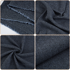 Herringbone Patterned Tweed Fabric for Clothing Accessories&nbsp;DIY-WH0579-94B