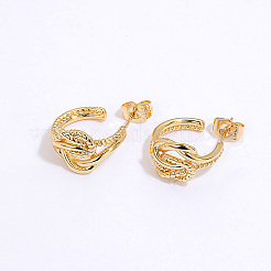 Vintage Brass Rope Knot Stud Earrings&nbsp;DH6515