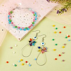 1800Pcs 10 Colors Opaque Solid Color Glass Beads Strands&nbsp;GLAA-SZ0001-84