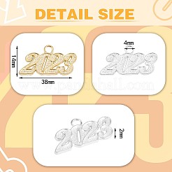 50 Pieces 2023 Year Charms Pendants Tassel Graduation Charm Pendant Mixed Color for Jewelry Necklace Bracelet Earring Making Crafts&nbsp;JX271A