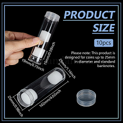 Column Plastic Coin Collections&nbsp;CON-WH0115-05B