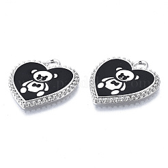 Eco-Friendly Alloy Enamel Pendants&nbsp;ENAM-Q437-042P-01-NR