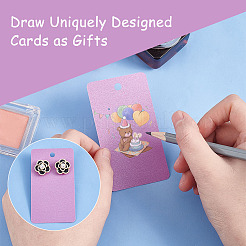 120Pcs Blank kraft Paper Earring Card Holder for Earring Display&nbsp;DIY-PH0009-96A