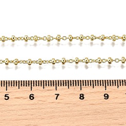 Brass Rondelle Link Chain Necklaces&nbsp;NJEW-M108-05G