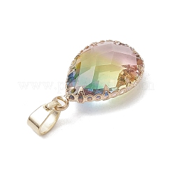 Gradient Color K9 Glass Imitation Tourmaline Pendants&nbsp;PALLOY-JF03454
