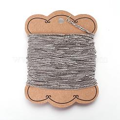 Tarnish Resistant 201 Stainless Steel Curb Chains&nbsp;CHS-L017-17A