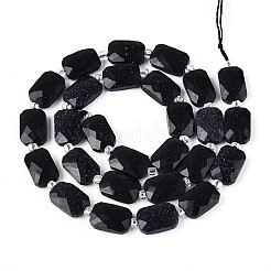 Synthetic Blue Goldstone Beads Strands&nbsp;G-T139-83