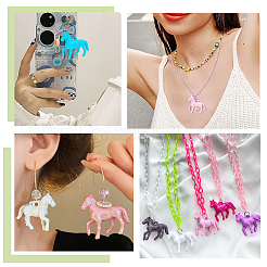 48Pcs 12 colors Opaque Acrylic Pendants&nbsp;TACR-PH0001-47