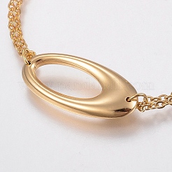 304 Stainless Steel Cable Chain Bracelets&nbsp;BJEW-I243-04G