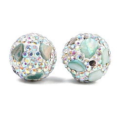 Handmade Polymer Clay Rhinestone Beads&nbsp;CLAY-H009-03A
