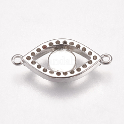 Brass Micro Pave Cubic Zirconia Links&nbsp;KK-L161-08P-D