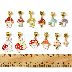 12Pcs Alloy Enamel Pendant&nbsp;PALLOY-FS00003