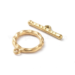 Ion Plating(IP) 304 Stainless Steel Ring Toggle Clasps&nbsp;X-STAS-A092-09B-G
