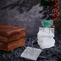 Square Acrylic Display Stands for Raw Stone Mineral Crystal Ball&nbsp;ODIS-WH0028-98