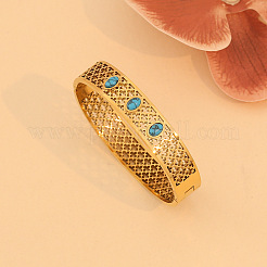 Hollow 304 Stainless Steel Hinged Bangles for Women&nbsp;FS-WG1F530-01